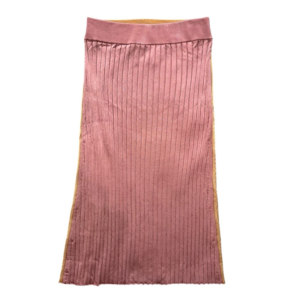 PARTOW Ribbed Knit Polo Shirt Set Brown Pink XS Made in Italy - Picture 6 of 16